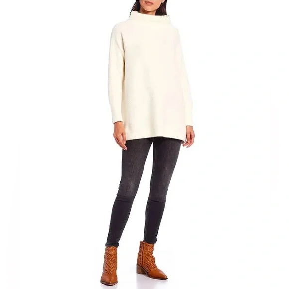 NWT $168 The Free People Ottoman Tunic Sweater - Ecru - Picture 2 of 10